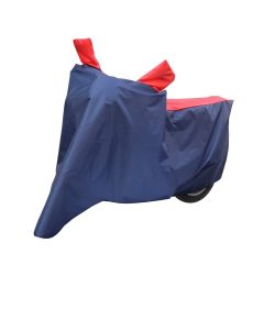 Allextreme L-7012 Universal Full Bike Body Cover Water Resistant Dustproof Rustproof Two Wheeler Body Cover for Indoor Outdoor Protection (Navy Blue & Red, Large)