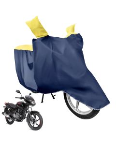 Allextreme L-7016 Universal Full Bike Body Cover Water Resistant Dustproof Rustproof Two Wheeler Body Cover for Indoor Outdoor Protection (Navy Blue & Yellow, Large)