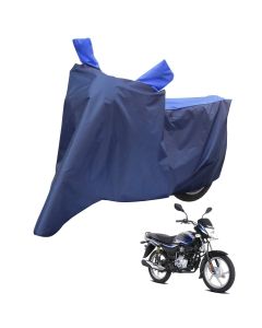 Allextreme M-7009 Universal Full Bike Body Cover Water Resistant Dustproof Rustproof Two Wheeler Body Cover for Indoor Outdoor Protection (Navy Blue & Blue, Medium)