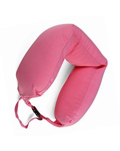 Adjustable Straight Travel Pillow with Microbeads-Pink