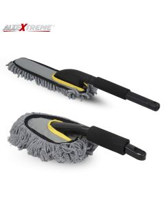 AllExtreme EX2FLD18 Multipurpose Scratch and Lint-Free Microfiber Car Cleaning Duster & Brush Vehicle Interior and Exterior Wash Cleaning Kit for Home & Automotive (2 PCS)