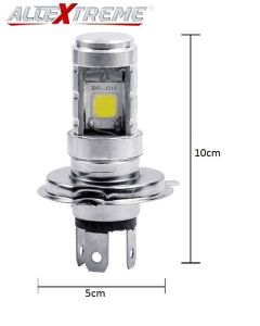 AllExtreme H4 HJG High Brightness Cob LED Headlight Bulb For Bikes, Cars, ATV, SUV (9W, 900LM, Pack of 1)