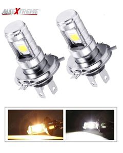 AllExtreme EXHL06 Premium Quality HJG H4 High Brightness Cob 9W 900Lm 12V LED Head Lamp Bulb For Cars (Pack of 2)