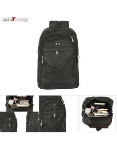 Unisex Heavy Duty Nylon Laptop Backpack - Black