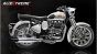 AllExtreme EX097 Black Tail Dolphin Silencer with Glasswool Compatible for BS3 and BS4 Model Royal Enfield Bullet 350cc and 500cc (Chrome with Black Tail)