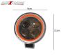 Allextreme EX4LD2O 4 LED Fog Light for Motorcycle Jeep Truck Boat and Cars - Spot Beam & Waterproof Pod Driving with Orange Outer Ring (20W, White Light & 2 PCS)
