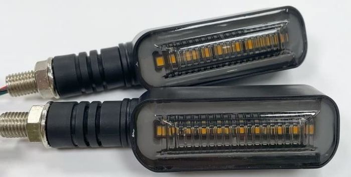Allextreme EXNPE34 Imported Original Blinker Bright Style LED Indicators Universal For All Bikes, Lights (Pack Of 4, Yellow With Running Blue)