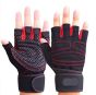 Allextreme EXHFG1R Cycling Gloves Mountain Bike Gloves Road Racing Bicycle Gloves Shockproof Gel Pad Breathable Riding Gloves Half Finger Biking Gloves (L)