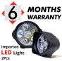Allextreme EXG3FWW Imported 6 LED Fog Light White Light Waterproof Mirror Mount Driving Work Lamp for Motorcycles and Cars (10W, 2 PCS, 6 Months Warranty)