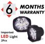 Allextreme EXL5FWS Imported 9 LED Fog Light Spot Beam Waterproof Pod Driving Work Lamp with Switch for Motorcycle Bike Car and SUV (15W, White Light, 2 PCS, 6 Months Warranty)