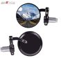 AllExtreme EXBSMB2 Universal Foldable Round Bar End Side Rear View Convex Mirrors for Motorcycles & Bikes (Black, 2 PCS)