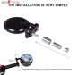 AllExtreme EXBSMB2 Universal Foldable Round Bar End Side Rear View Convex Mirrors for Motorcycles & Bikes (Black, 2 PCS)