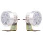Allextreme EX6LRF2 Universal 6 LED Round Fog Auxiliary Light with Metal Stand for Bikes Motorcycle and Cars (18W, White Light, 2 PCS)