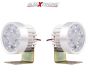 Allextreme EX6RFL2 Universal 6 LED Round Fog Auxiliary Light with 7/8 Inch Handlebar Switch and Metal Stand for Bike, Motorcycle and Cars (18W, White Light, 2 PCS)