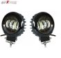 Allextreme EXM202W 3 LED Round Fog Light 4 Inches Waterproof Driving Spot Lamp with Mounting Bracket for Car and Motorcycle (30W, White Light, 1 PC)