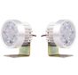Allextreme EX6FRF2 Universal 6 LED Round Fog Auxiliary Light with Metal Stand for Bikes Motorcycle and Cars (18W, White Light, 2 PCS)