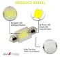 AllExtreme EX12D1W 12 LED Universal Car Interior Super Bright Roof Light Reading Dome Bulb Lamp with Festoon Holder (6W, White, 1 Pc)