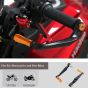 Allextreme EXUL2GL 7/8" Universal CNC Handlebar Brake Protector Metal Alloy Clutch Lever Protection Guard Extra Durable, Adjustable Angle & Length for Motorcycle (Golden)