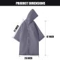 Allextreme EVA Waterproof Unisex Rain Coat Hooded Full Sleeves Outdoor Men, Women, Boys & Girls Rainwear Poncho Raincoat for Camping, Hiking & Travelling (1 Pc, Grey)