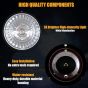 Allextreme EXBH3S1 7 Inch Round Headlight 35W Halogen Bulb H4 with Attached Ring for Classic BS3, BS4 & BS6 350 Bullet Super Champ (Silver, 1 Pc)