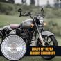 Allextreme EXBH3S1 7 Inch Round Headlight 35W Halogen Bulb H4 with Attached Ring for Classic BS3, BS4 & BS6 350 Bullet Super Champ (Silver, 1 Pc)