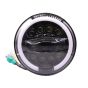 Allextreme EX9TH1P 75W Round White LED Headlight 7 Inch Full Ring Hi/Low Beam Headlamp Angel Eye Compatible with Bullet Wrangler (Pack of 1, Yellow & White)