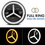 Allextreme EX7WYP1 7 Inch Full Ring Round LED Headlight with Hi/Low Beam White & Yellow Angel Eye Lamp Compatible with Bullet, Harley Davidson Jeep Wrangler (75W, Pack of 1)