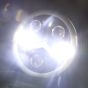 Allextreme EX7WYP2 7 Inch Round White LED Headlight with Full Ring Hi/Low Beam White & Yellow Angel Eye Lamp for Bullet, Harley Davidson Jeep Wrangler (75W, Pack of 2)