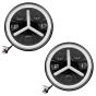Allextreme EX7WYP2 7 Inch Round White LED Headlight with Full Ring Hi/Low Beam White & Yellow Angel Eye Lamp for Bullet, Harley Davidson Jeep Wrangler (75W, Pack of 2)