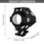 Allextreme EXU5WL2 U5 CREE LED Driving Full Black Fog Light Aluminium Body with Mounting Brackets for All Motorcycles and Cars (20W, White, 2 Pcs)