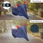 Allextreme S-7012 Full Bike Body Cover Water Resistant Dustproof Rustproof UV Protection Cover Compatible for Activa Maestro Scooty and All Two Wheeler Scooter (Navy Blue & Red, Small)