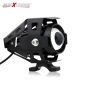 Allextreme EXU5WL2 U5 CREE LED Driving Full Black Fog Light Aluminium Body with Mounting Brackets for All Motorcycles and Cars (20W, White, 2 Pcs)