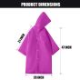 Allextreme EVA Waterproof Unisex Rain Coat Hooded Full Sleeves Outdoor Men, Women, Boys & Girls Rainwear Poncho Raincoat for Camping, Hiking & Travelling (1 Pc, Pink)