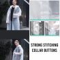 Allextreme EVA Waterproof Unisex Rain Coat Hooded Full Sleeves Outdoor Men, Women, Boys & Girls Rainwear Poncho Raincoat for Camping, Hiking & Travelling (1 Pc, White)