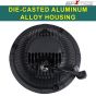 Allextreme EX7IWH2 7 Inch Full Ring Round LED 75W Headlight with High Low Beam Halo Angel Eyes DRL Lamp for Jeep Wrangler Off Road Car and Motorcycle (Pack of 2, Chrome)