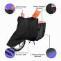 Allextreme XL-7009 Full Bike Body Cover Water Resistant Dustproof Rustproof UV Protection Cover Compatible for Royal Enfield Bullet Avenger Karishma and above Size (Navy Blue & Blue, X-Large)