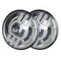 Allextreme EX7IWH2 7 Inch Full Ring Round LED 75W Headlight with High Low Beam Halo Angel Eyes DRL Lamp for Jeep Wrangler Off Road Car and Motorcycle (Pack of 2, Chrome)
