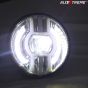 Allextreme EX7IWH2 7 Inch Full Ring Round LED 75W Headlight with High Low Beam Halo Angel Eyes DRL Lamp for Jeep Wrangler Off Road Car and Motorcycle (Pack of 2, Chrome)