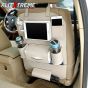 AllExtreme EXCOWPC Universal PU Leather Car Back Seat Organizer Multi Pocket Backseat Bag with Tissue & Bottle Holder (Beige)