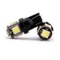 AllExtreme EXT10 LED Parking Light Super Bright 5 SMD Car Interior License Plate Wedge Dome Trunk Dashboard Bulb for Car Bike and Motorcycle (0.6W, Black, 2 PCS)