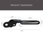 ALLEXTREME TBRE-211 Bike Paddle Type Anti Skid Rear Footrest for Bullet Classic Electra, Standard 350cc & 500cc Motorcycles (Black)