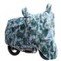 AllExtreme 100% Tested Waterproof Bike Body Cover Dustproof Indoor Outdoor UV Protection Rain Cover Compatible for Splendor Platina HF-Deluxe and Upto Pulsar 180cc Size (Army Green, Medium)