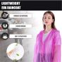 Allextreme EVA Waterproof Unisex Rain Coat Hooded Full Sleeves Outdoor Men, Women, Boys & Girls Rainwear Poncho Raincoat for Camping, Hiking & Travelling (1 Pc, Pink)