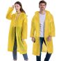 Allextreme EVA Waterproof Unisex Rain Coat Hooded Full Sleeves Outdoor Men, Women, Boys & Girls Rainwear Poncho Raincoat for Camping, Hiking & Travelling (1Pc, Yellow)