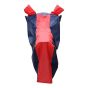 Allextreme XL-7012 Full Bike Body Cover Water Resistant Dustproof Rustproof UV Protection Cover Compatible for Royal Enfield Bullet Avenger Karishma and above Size (Navy Blue & Red, X-Large)