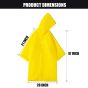 Allextreme EVA Waterproof Unisex Rain Coat Hooded Full Sleeves Outdoor Men, Women, Boys & Girls Rainwear Poncho Raincoat for Camping, Hiking & Travelling (1Pc, Yellow)