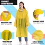 Allextreme EVA Waterproof Unisex Rain Coat Hooded Full Sleeves Outdoor Men, Women, Boys & Girls Rainwear Poncho Raincoat for Camping, Hiking & Travelling (1Pc, Yellow)
