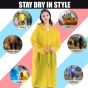 Allextreme EVA Waterproof Unisex Rain Coat Hooded Full Sleeves Outdoor Men, Women, Boys & Girls Rainwear Poncho Raincoat for Camping, Hiking & Travelling (1Pc, Yellow)
