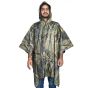 Allextreme Poncho Raincoat Hooded PU Rainwear Foldable Polyester Windbreaker Men Women Military Impermeable Jacket for Outdoor Hiking Camping - Army Green