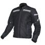 Allextreme SPEEDO Bike Riding Jacket Racer Armour Back Elbows Shoulders Protection Mesh Fabric with Night Visibility Sticker for Men (XL, Black & White)